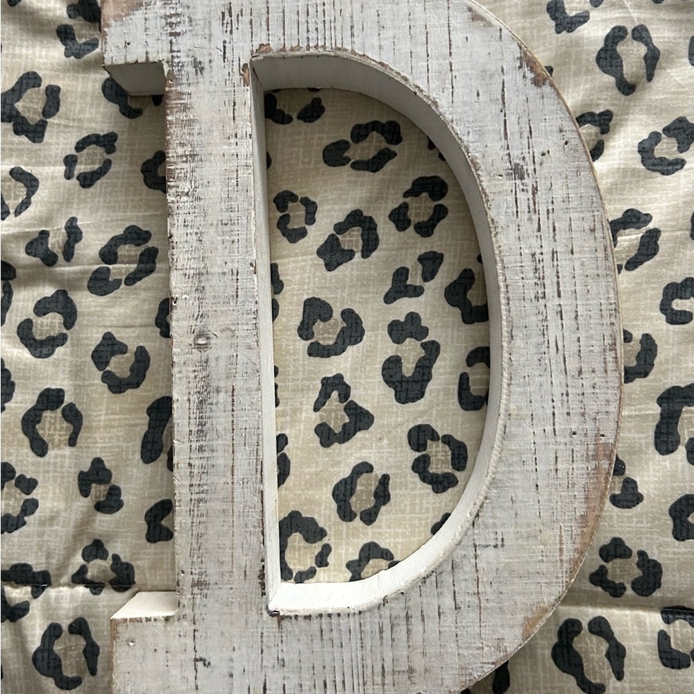 Hobby Lobby Rustic White Wooden Letter D